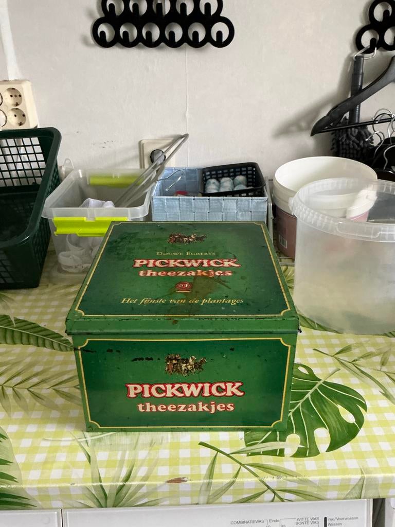 Set van 3 Douwe Egberts blikken (vintage), Verzamelen, Blikken, Ophalen, Gebruikt, Thee, Douwe Egberts