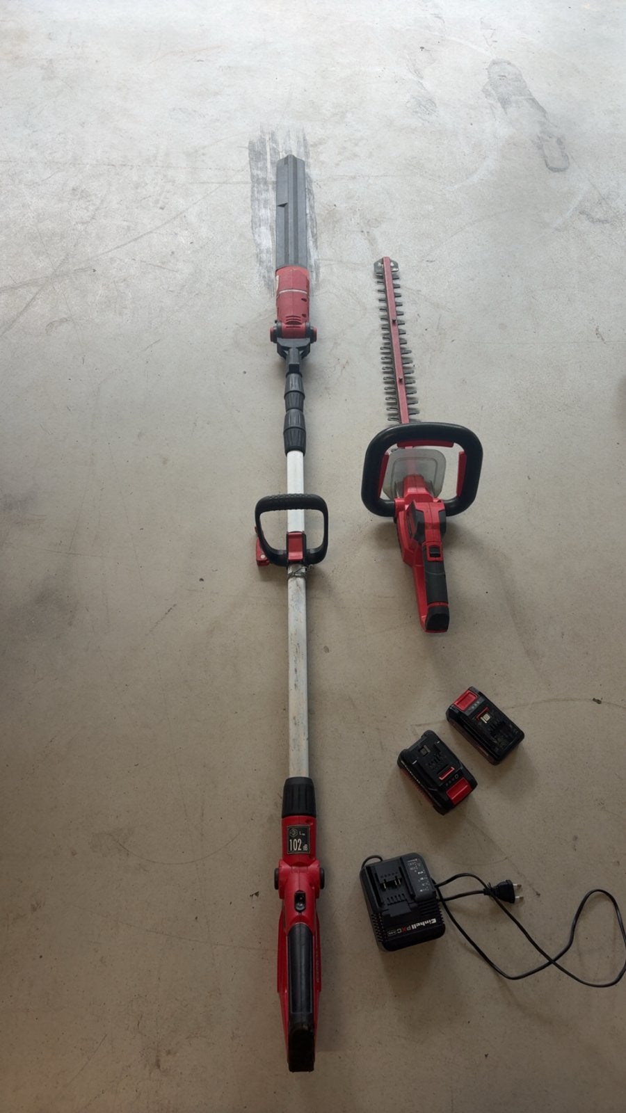 Einhell Heggenscharen | 2 Accu’s + Oplader, Ophalen, Accu
