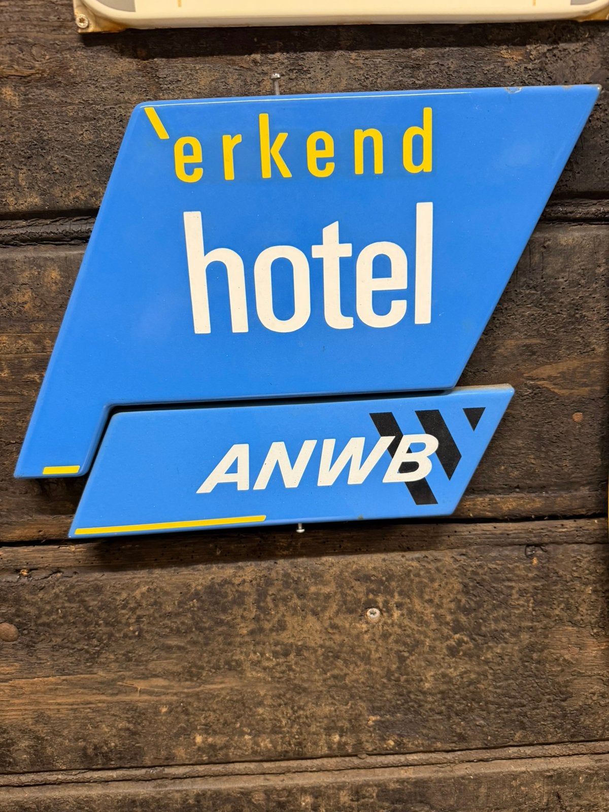 Emaille reclamebord ANWB, Ophalen, Reclamebord, M, Zo goed als nieuw