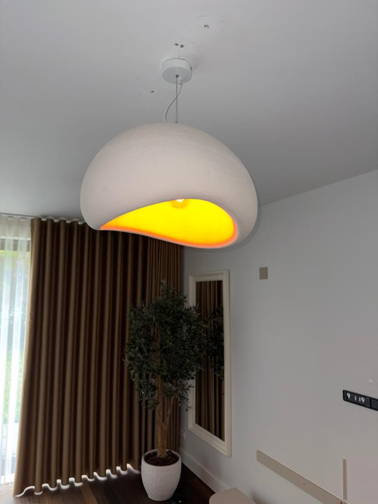 Witte plafond lamp organisch TWEE SOORTEN, Ophalen, Nieuw, Minder dan 50 cm