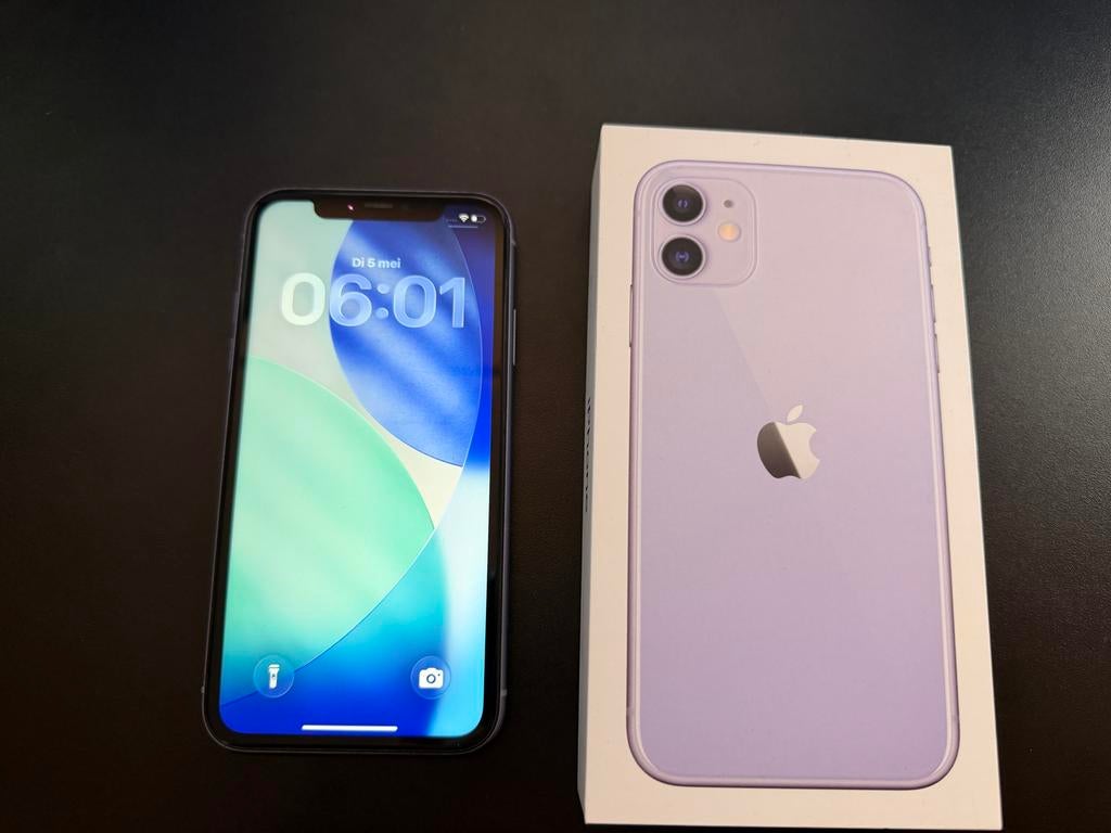 Apple iPhone 11 64GB Paars, Telecommunicatie, Mobiele telefoons | Apple iPhone, Gebruikt, Paars, 64 GB, Zonder simlock