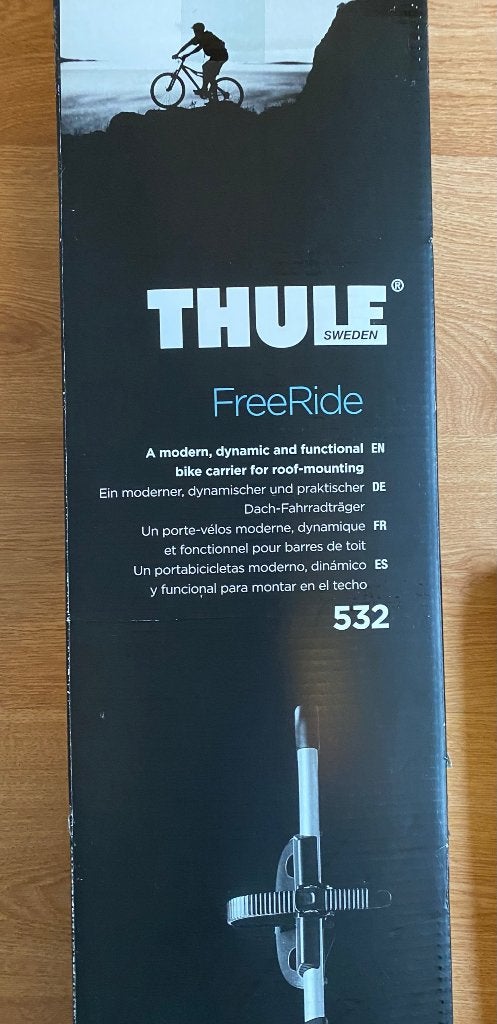 Thule Freeride 532 fietsdrager (Nieuw!), Ophalen, Dakdrager, 1 fiets, Brede banden