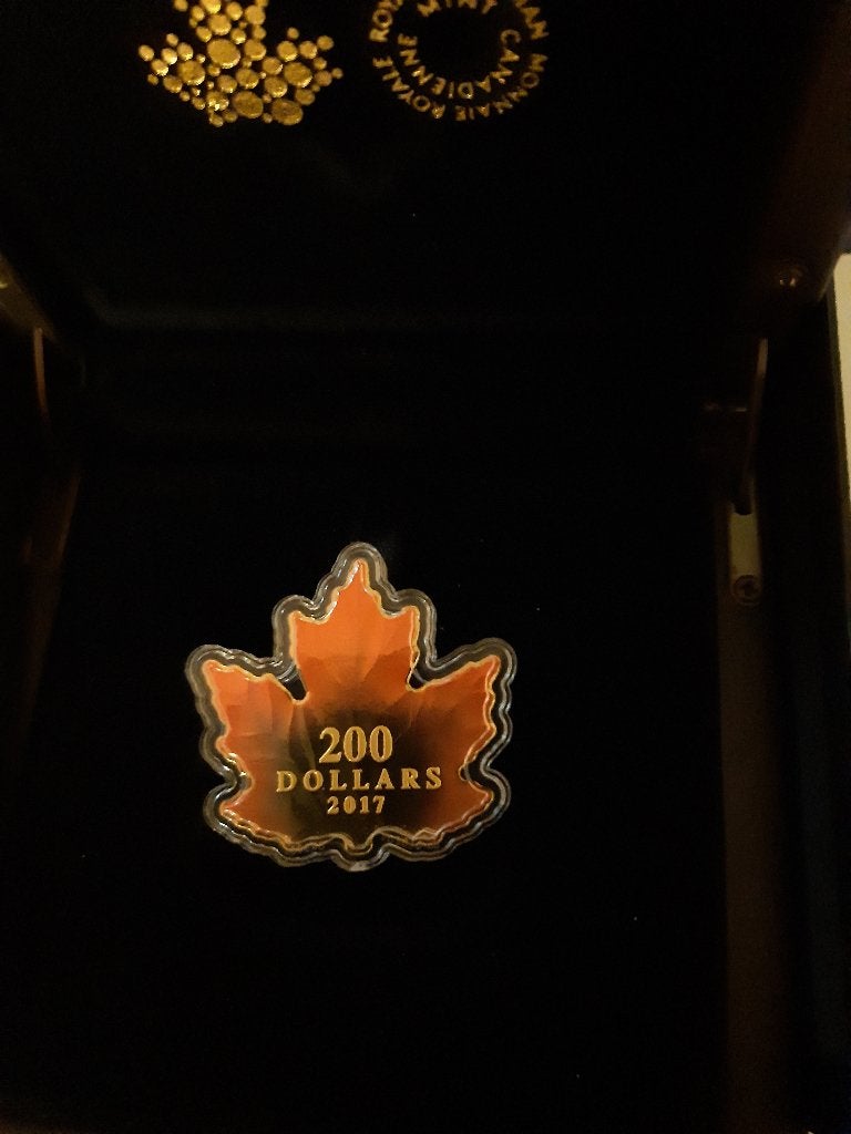 1 oz goud maple leaf autumn fire 2017, Ophalen of Verzenden, Goud