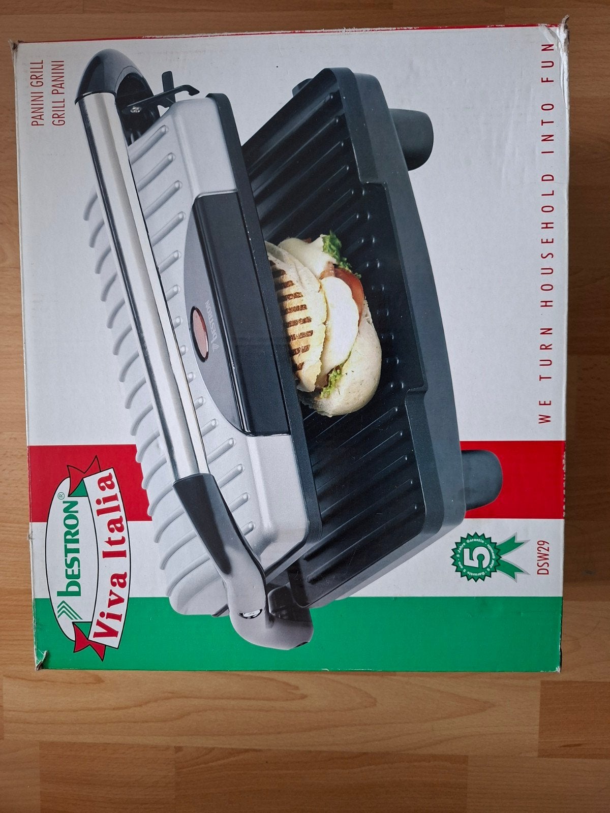 Bestron Viva Italia Panini Grill / Grill Panini, Ophalen of Verzenden, Zo goed als nieuw, Tafelgrill