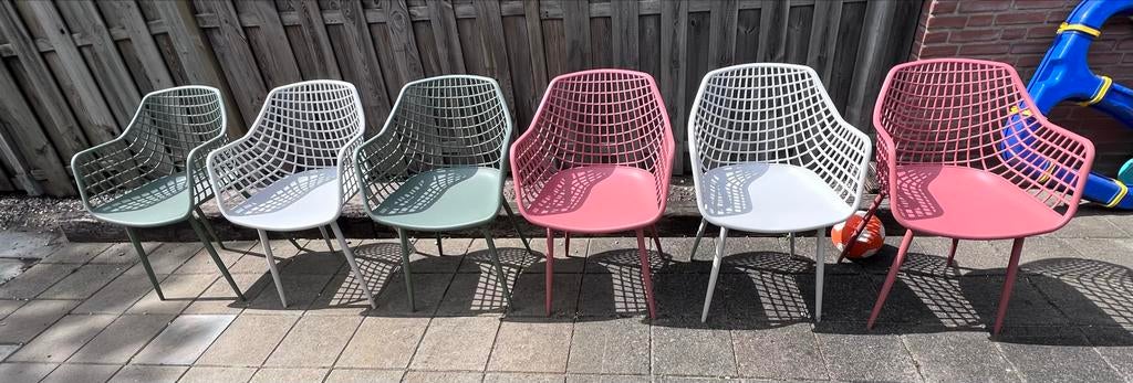 2 Tuinstoelen van Kwantum - Kleur groen, Ophalen, Gebruikt, Kunststof