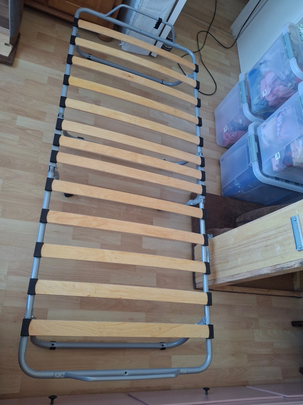 Opklapbed met lattenbodem (exclusief matras), Ophalen, Gebruikt, Eenpersoons, 80 cm