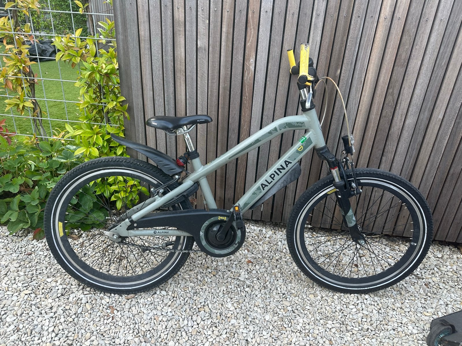Alpina Trial Desert Grey matt 22 inch kinderfiets, Terugtraprem, Gebruikt, Staal, Alpina