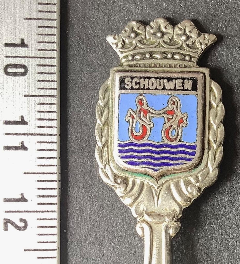 lepel, Schouwen, gemeentewapen, emaille (L7, Ophalen of Verzenden, Gebruikt