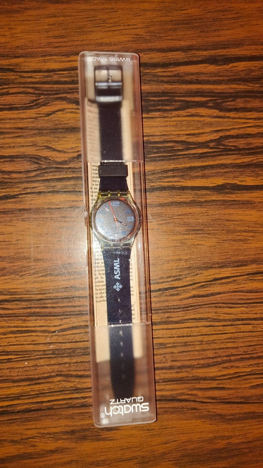 Swatch Polshorloge met ASML logo -  limited edition, Kunststof, Polshorloge, Swatch, Kunststof