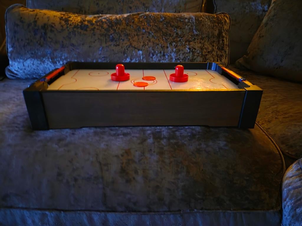Airhockey tafelspel, Ophalen, Gebruikt