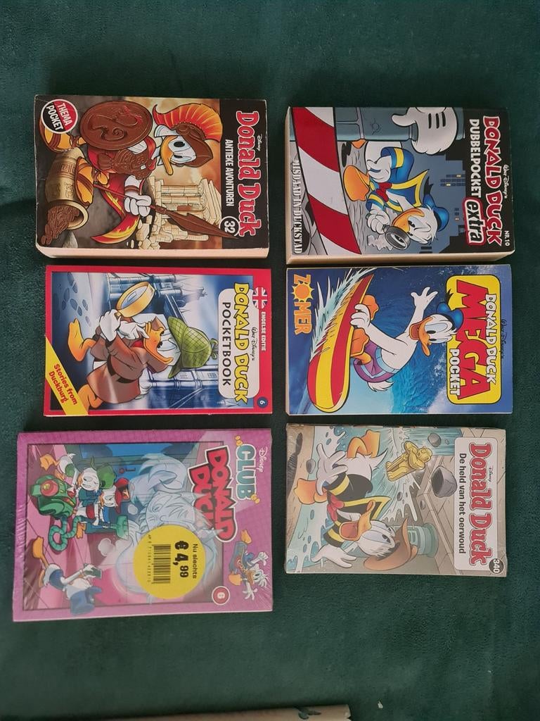 Donald Duck pockets, 5 Nederlandse en 1 Engelse editie, Ophalen of Verzenden, Fictie algemeen