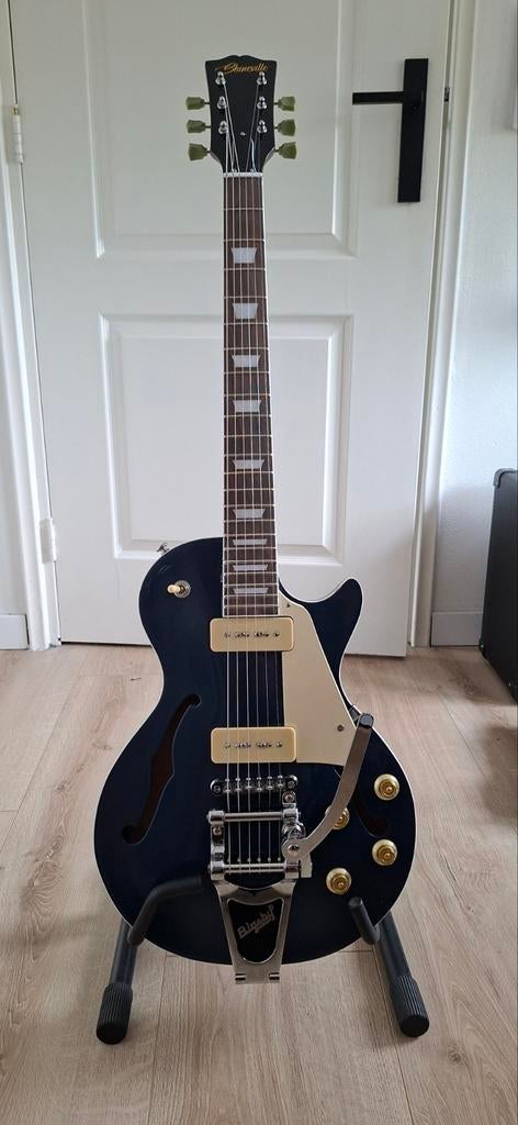Stunning Shineville Semi-Hollow Body Gitaar met Bigsby, Ophalen, Gebruikt, Hollow body, Overige merken
