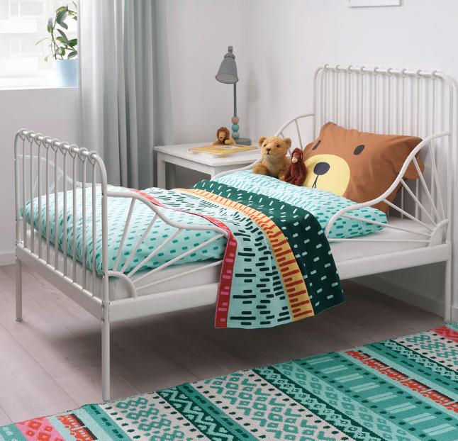 ikea minnen meegroei bed, Kinderen en Baby's, Kinderkamer | Bedden, Ophalen, 70 tot 85 cm, Zo goed als nieuw, Lattenbodem