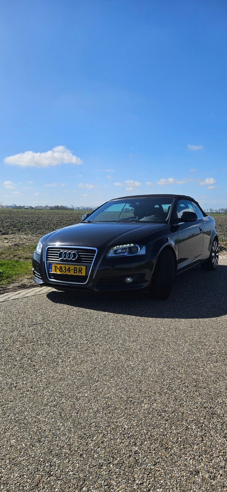 Audi A3 2.0 Tfsi Cabrio 147KW AUT 2008 Zwart, Zwart, 4 cilinders, 4 stoelen, Zwart
