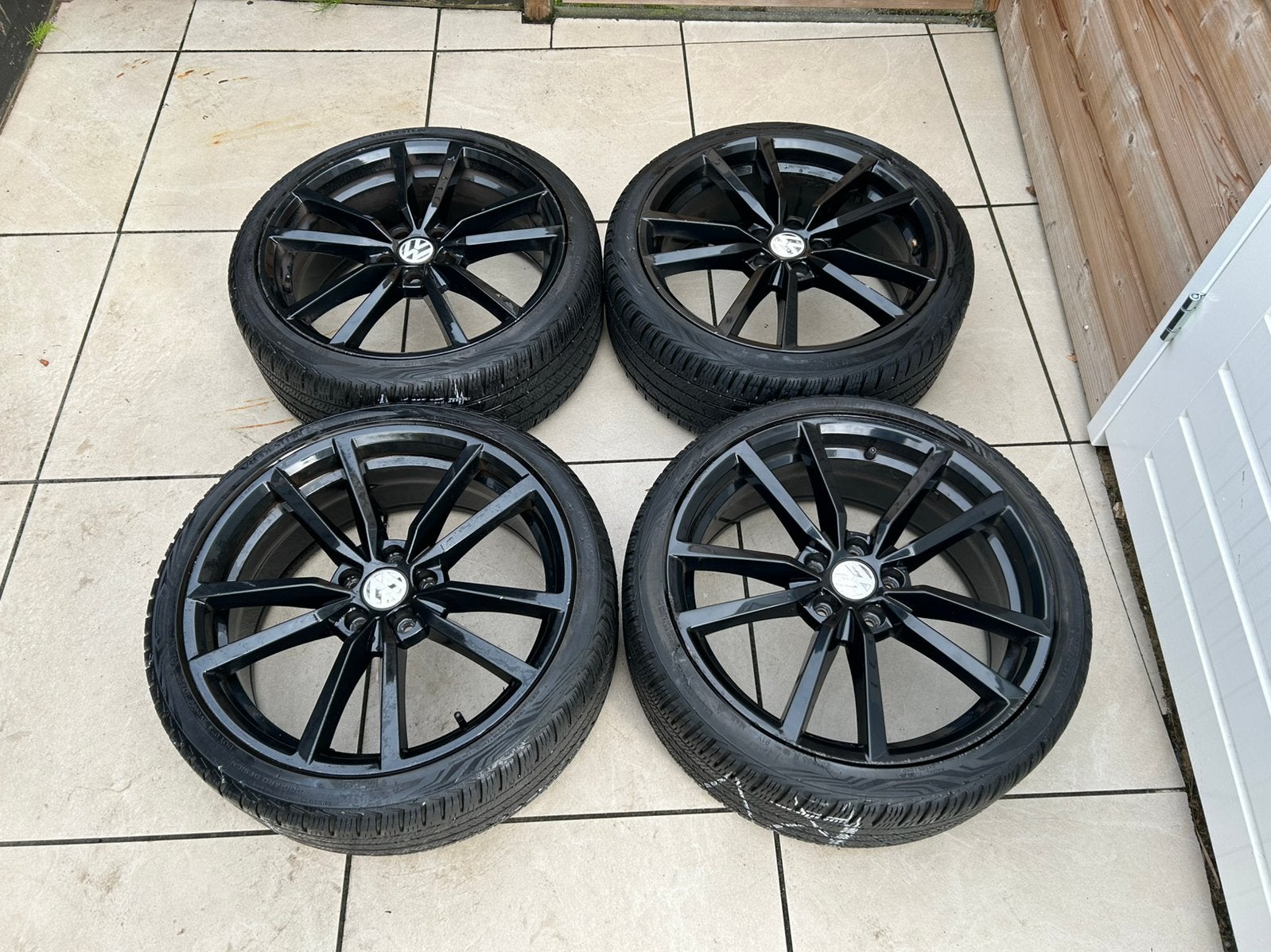 19 inch pretoria velgen vw golf caddy a3 octavia leon 5x112, Gebruikt, Velg(en), 235 mm, All Season