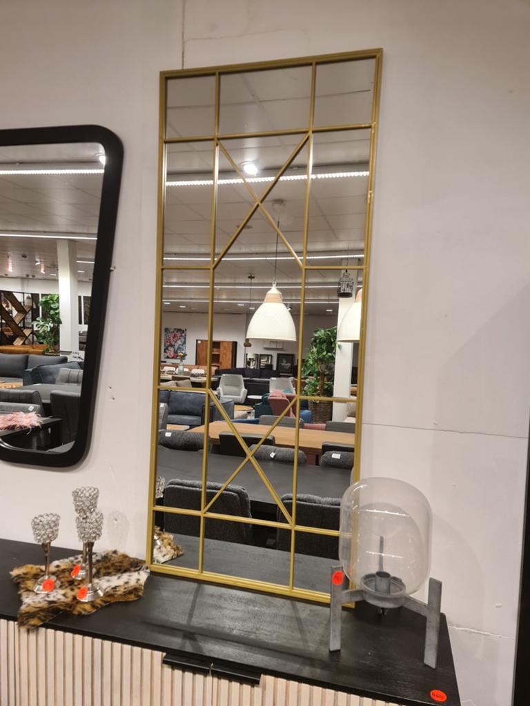 Nieuwe spiegel Glam 165x70cm goud messing €140, Ophalen, ., Nieuw, .