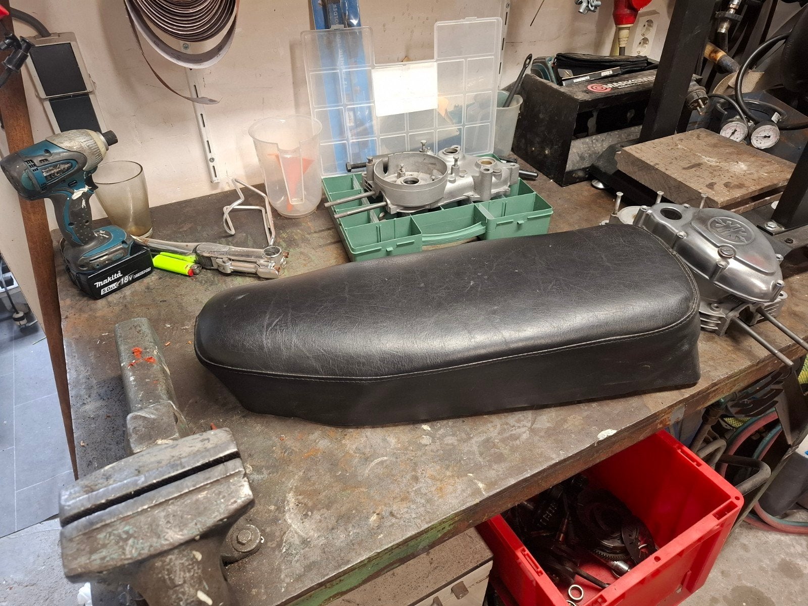 Zadel voor Oldtimer Bromfiets - Gebruikt, Ophalen of Verzenden, Gebruikt, Zadel