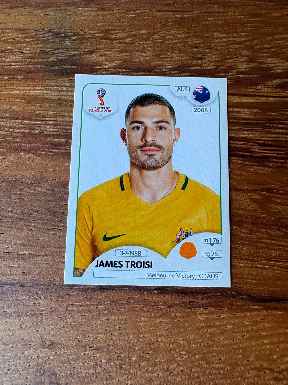James Troisi Panini FIFA World Cup 2018 Sticker, Ophalen of Verzenden, Zo goed als nieuw, Overige sporten, Poster, Plaatje of Sticker