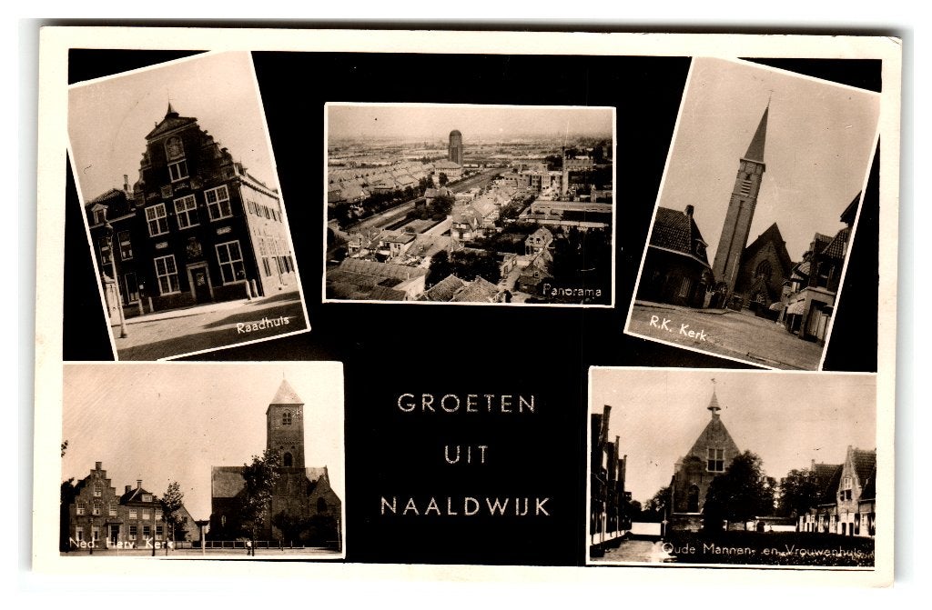 Naaldwijk, Groeten uit Naaldwijk, Verzenden, 1940 tot 1960, Gelopen, Zuid-Holland