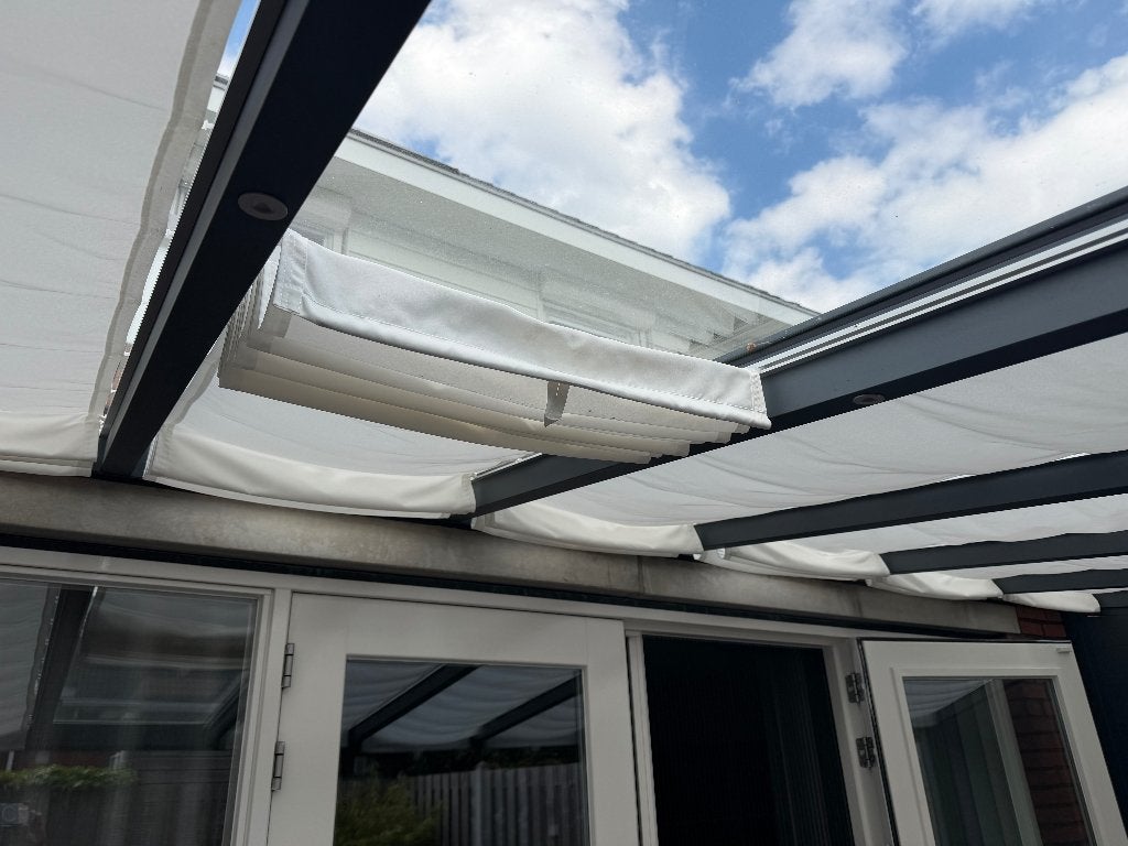 zonnedoek voor Veranda, Tuin en Terras, Overkappingen, Ophalen, Zo goed als nieuw, Veranda
