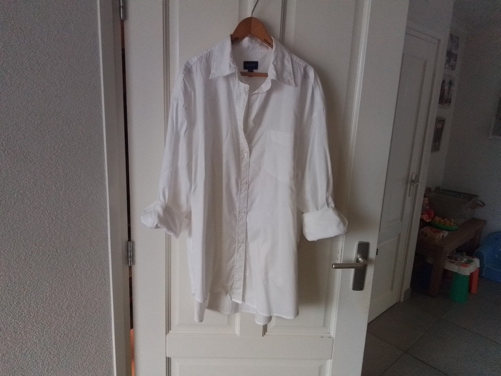 Witte nieuwe damesblouse, 44, Gant,  lange mouwen., Wit, Maat 42/44 (L), Nieuw, Ophalen of Verzenden