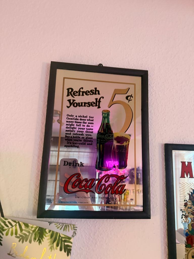 Vintage Coca-Cola spiegel, Ophalen of Verzenden
