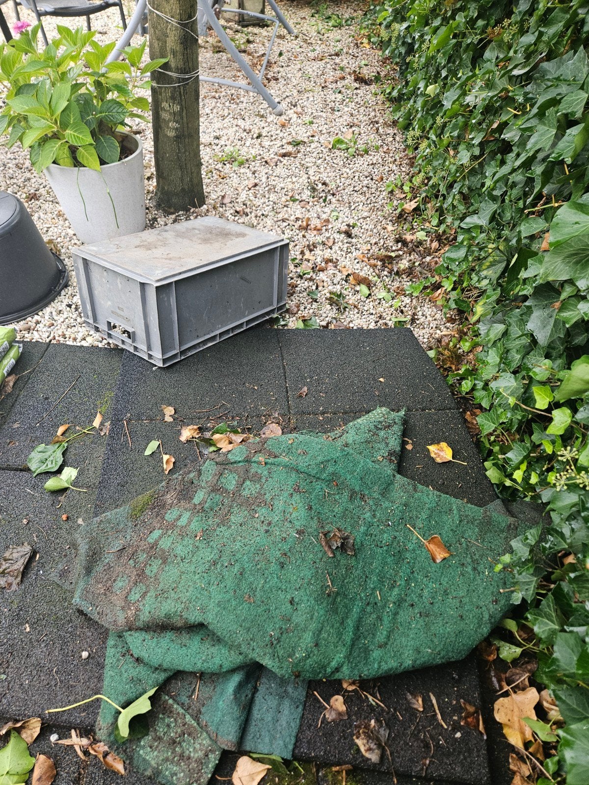 rubberen speeltegels, Tuin en Terras, Ophalen, Gebruikt, Overige typen, Rubber