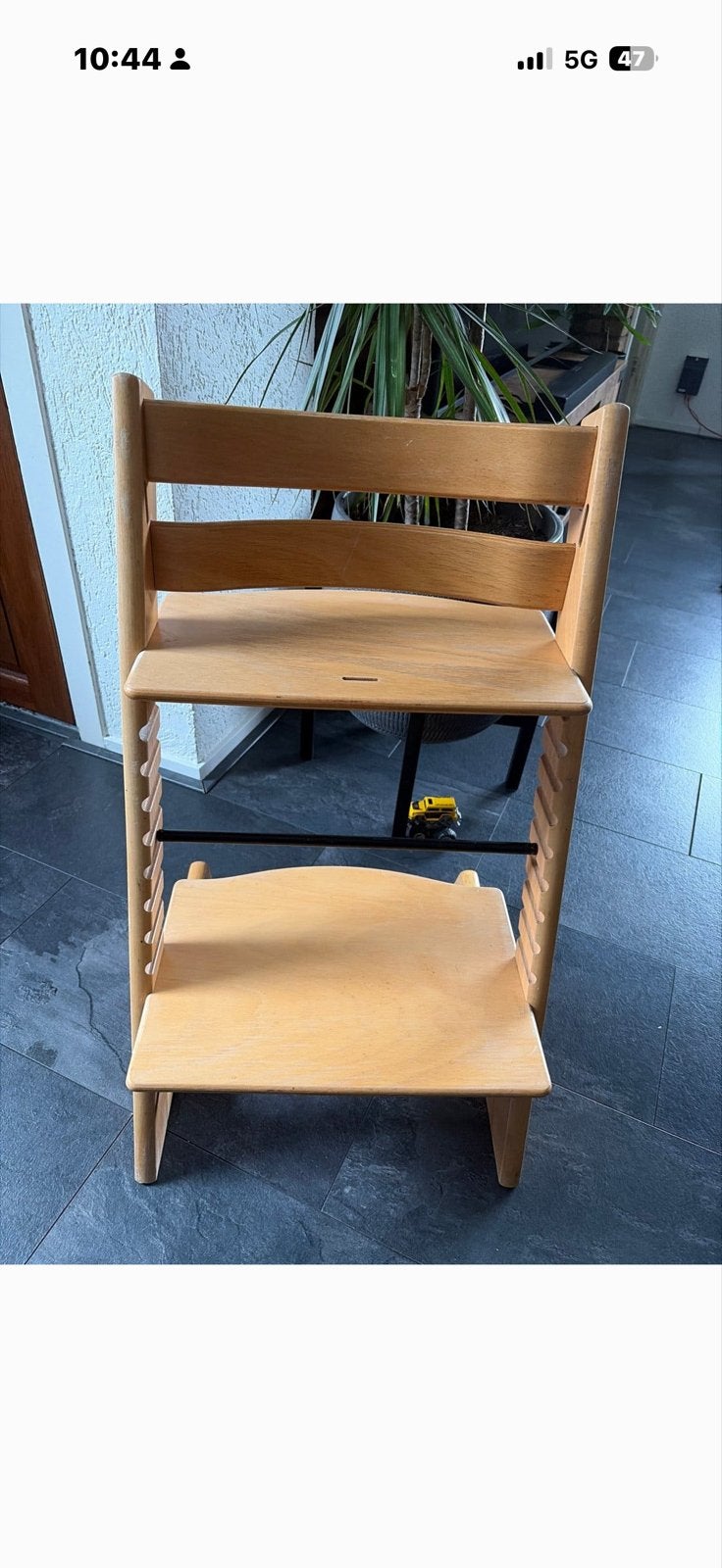 Stokke Tripp Trapp nieuw model naturel, Ophalen of Verzenden, Gebruikt, Meegroeistoel, Aanschuifbaar