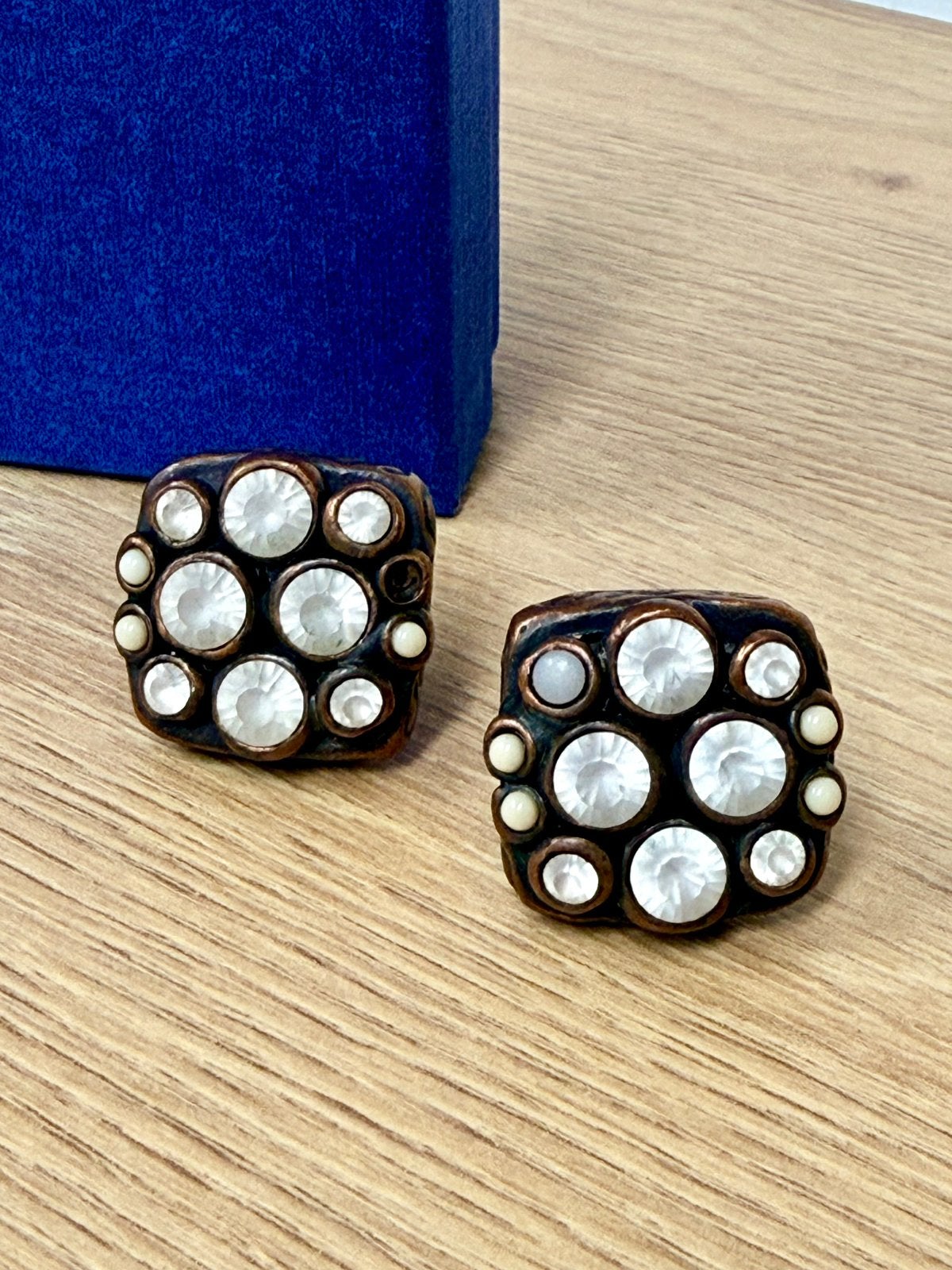 Taratata Paris vintage clips brons, Overige materialen, Bruin, Ophalen of Verzenden, Zo goed als nieuw