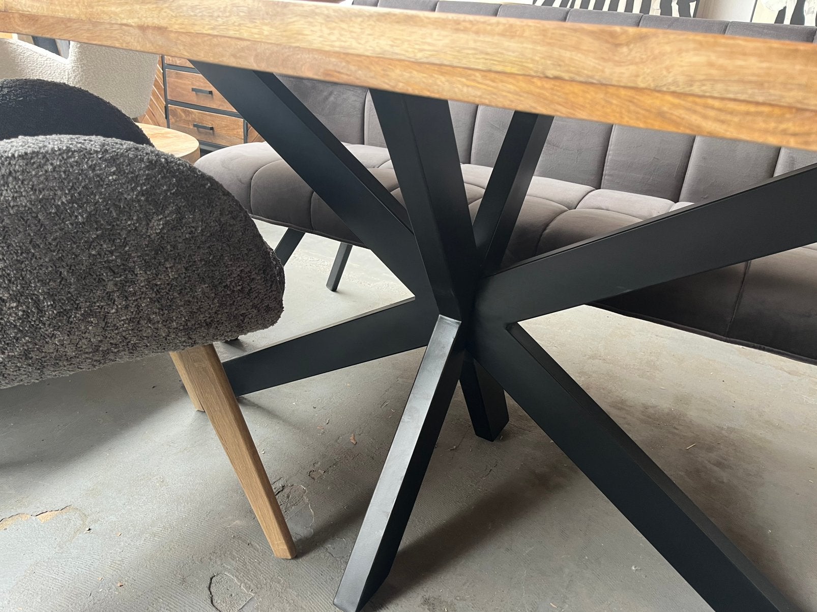 Magazijn leegverkoop eettafel deens ovaal mangohout matrix, Hout, Nieuw, Ophalen of Verzenden, Info@wkhome.nl