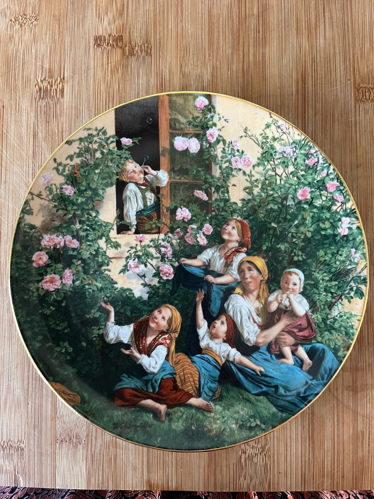 Bradex Ferdinand Georg Waldmüller Porseleinen Sierbord, Antiek en Kunst, Ophalen of Verzenden