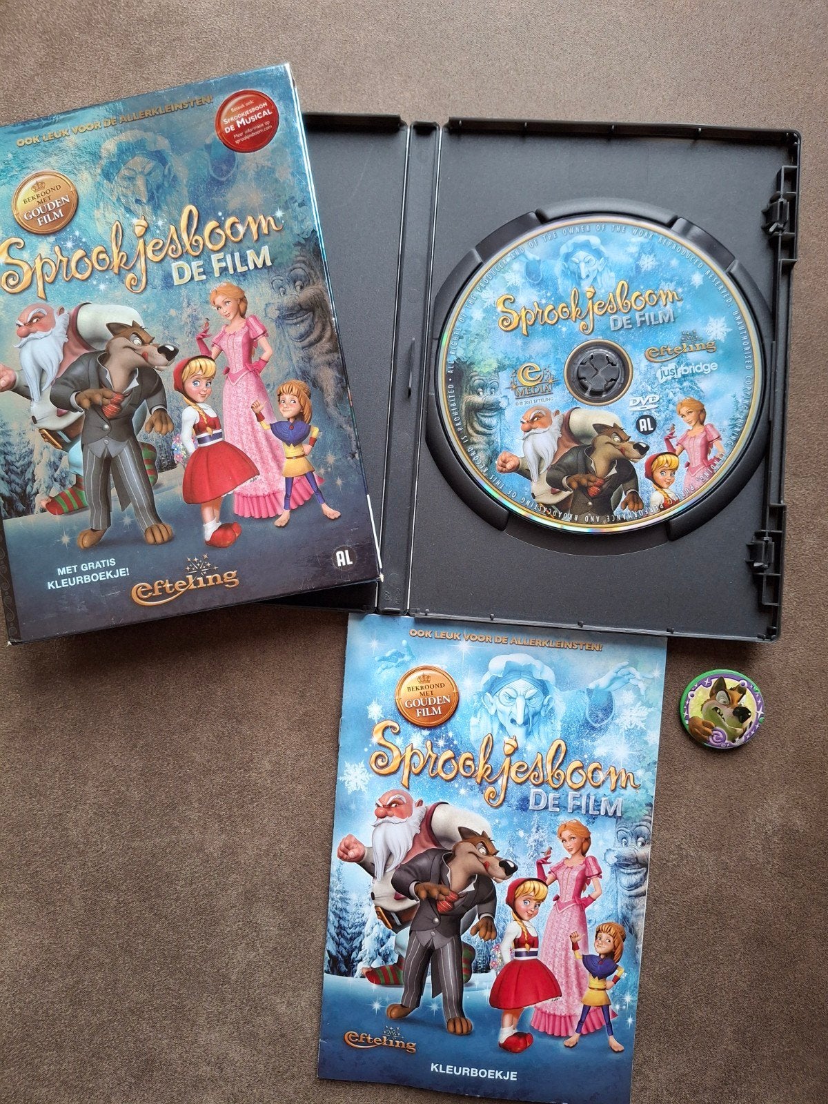 Dvd Sprookjesboom  - De film (+ kleurboekje en speldje), Verzamelen, Ophalen of Verzenden, Gebruikt, Overige typen