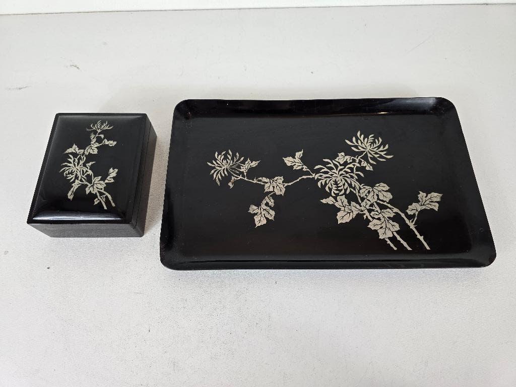 Bakje dienblad, lak hout, Japan, midden 20e eeuw, Antiek en Kunst, Kunst | Beelden en Houtsnijwerken, Ophalen of Verzenden