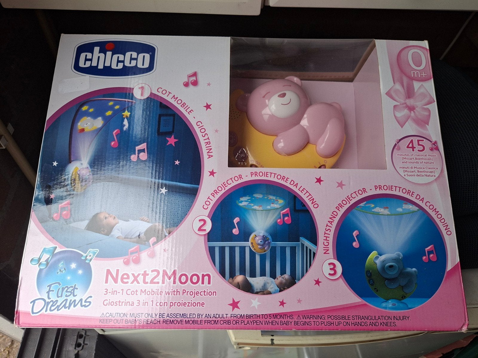 Chicago nachtlampje/muziek, Kinderen en Baby's, Ophalen of Verzenden, Zo goed als nieuw, Mobiel, Met licht