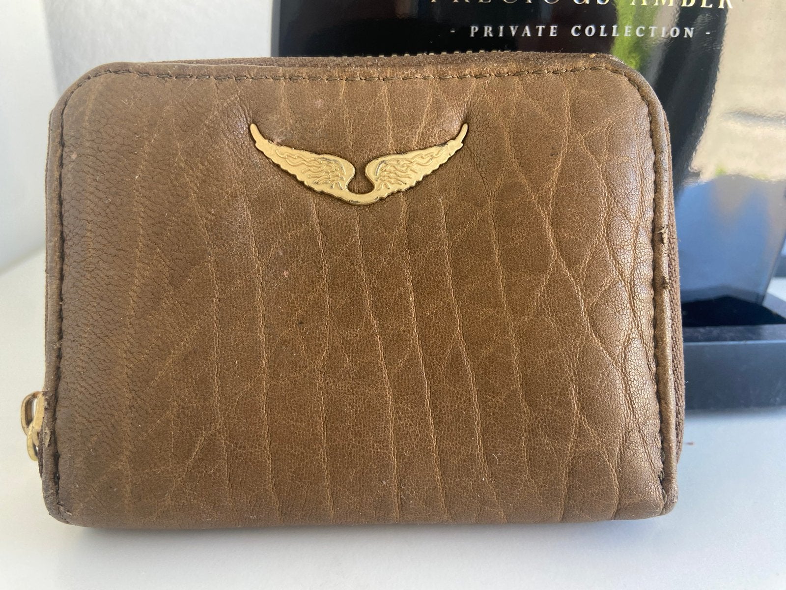 Zadig & Voltaire Leren Portemonnee - Bruin, Gebruikt, Bruin, Leer, Ophalen