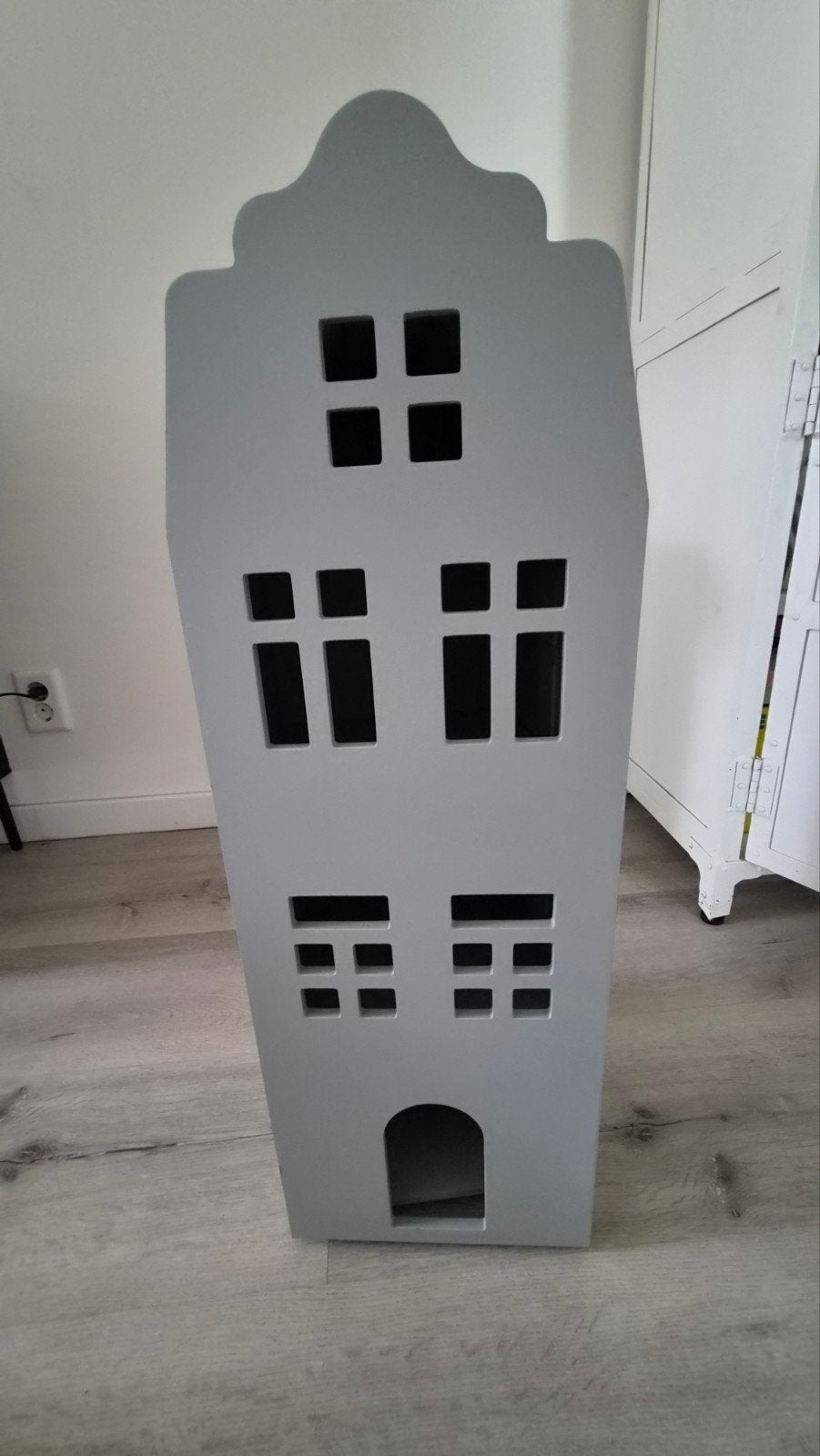 Hema Houten Grachtenpand Poppenhuis / Kastje, Ophalen, Gebruikt, Jongen of Meisje