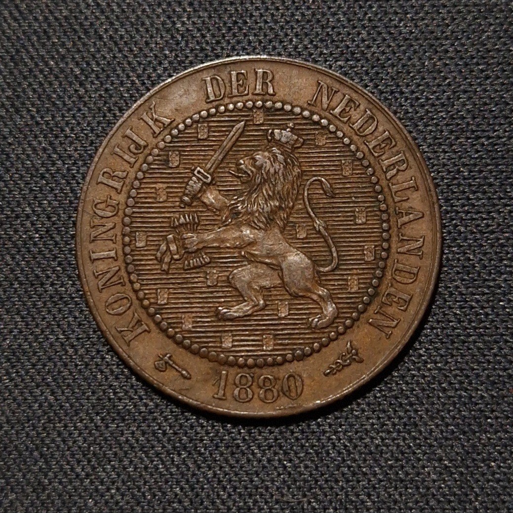 2 1/2 cent 1880, Verzenden, Koning Willem III, Losse munt