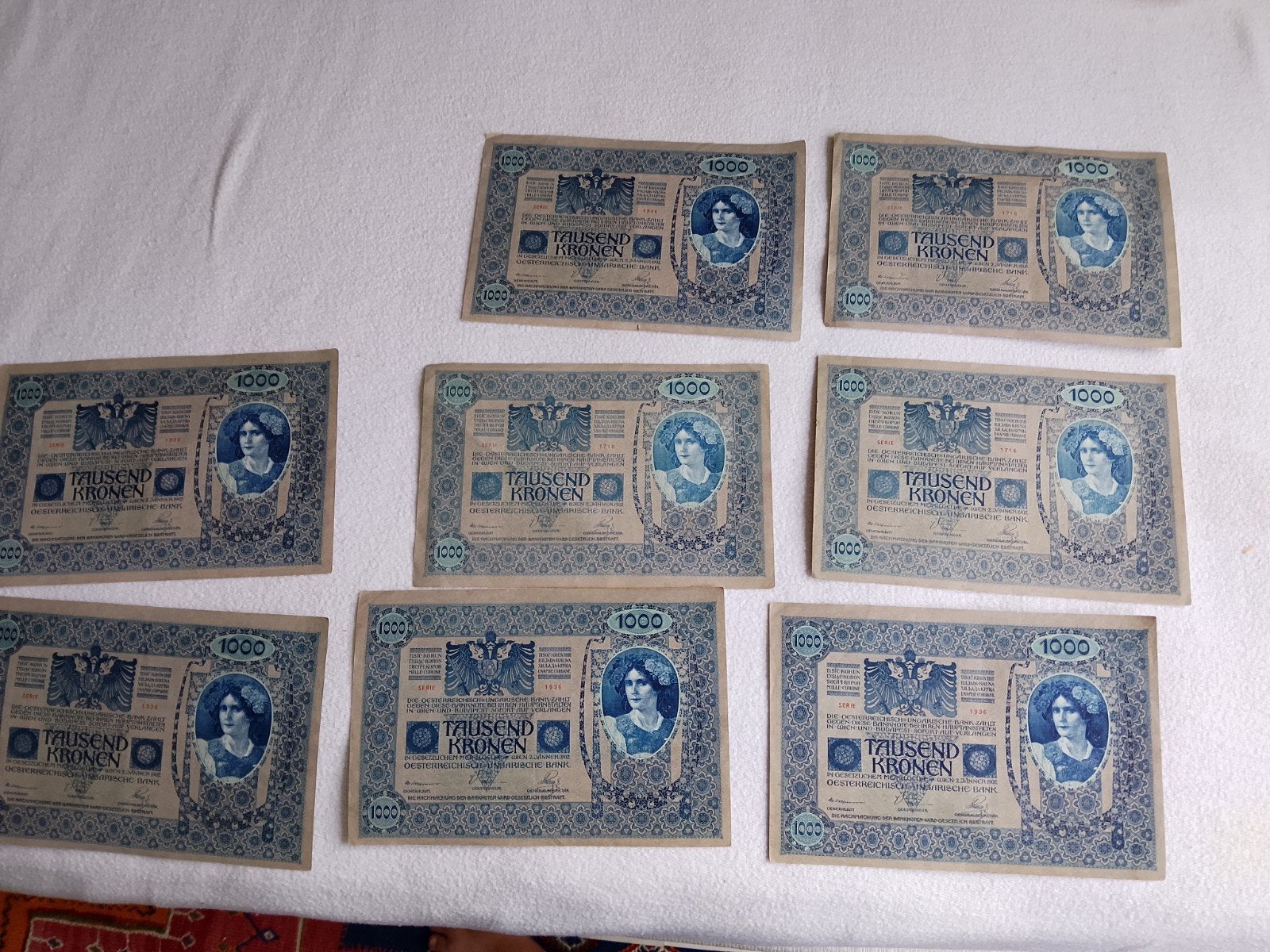 tausend kronen briefjes hele goede staat, Ophalen of Verzenden, Buitenland, Bankbiljetten