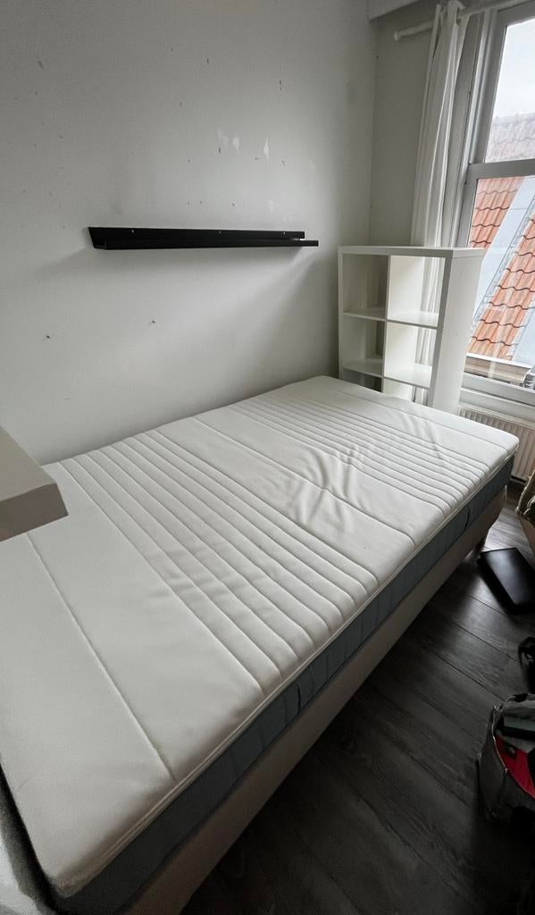 IKEA Espevar boxspring, Tweepersoons, Zo goed als nieuw, 200 cm, Grijs