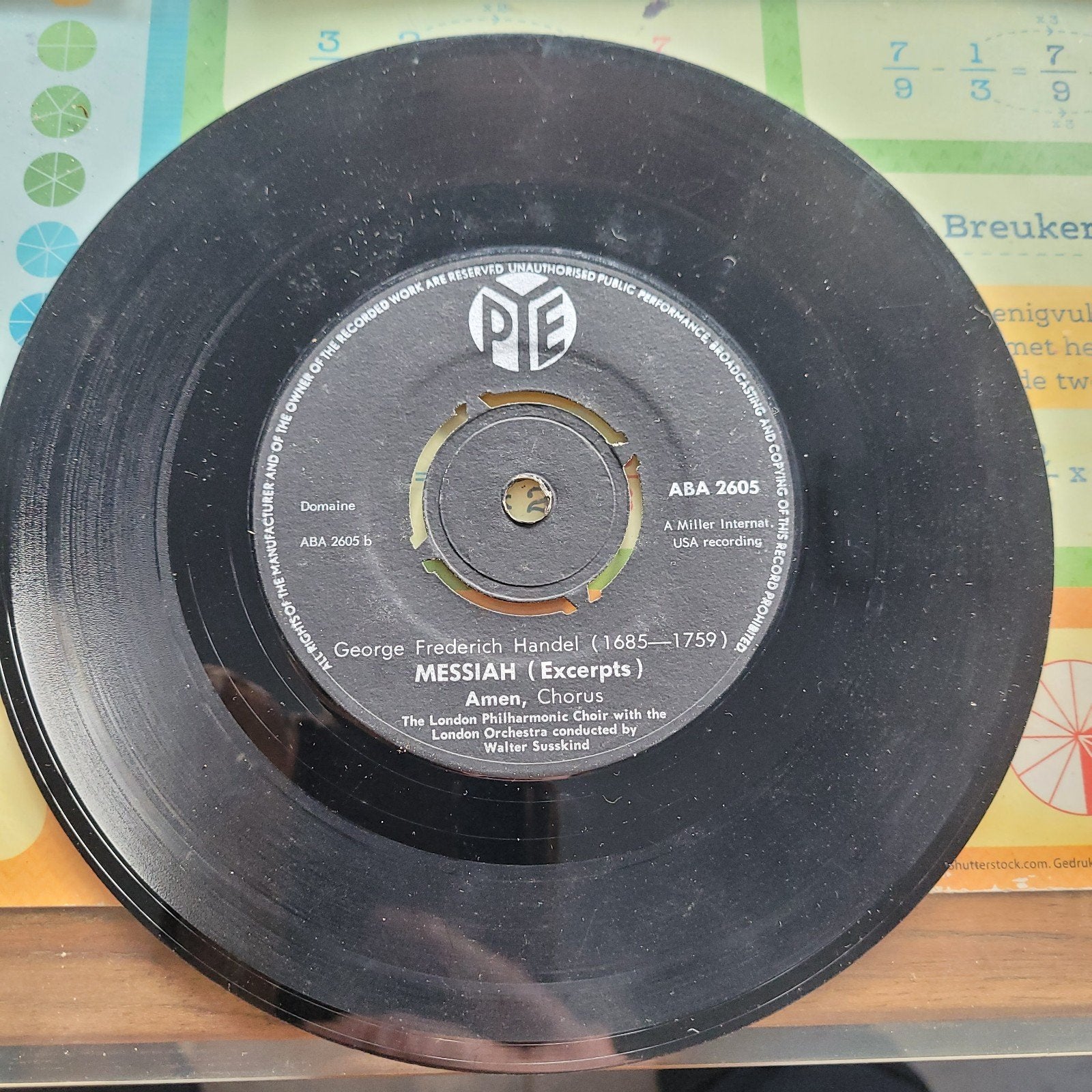 George Frederick Handel - Messiah (Excerpts) 7 inch single, Gebruikt, Klassiek, 7 inch, Ophalen of Verzenden
