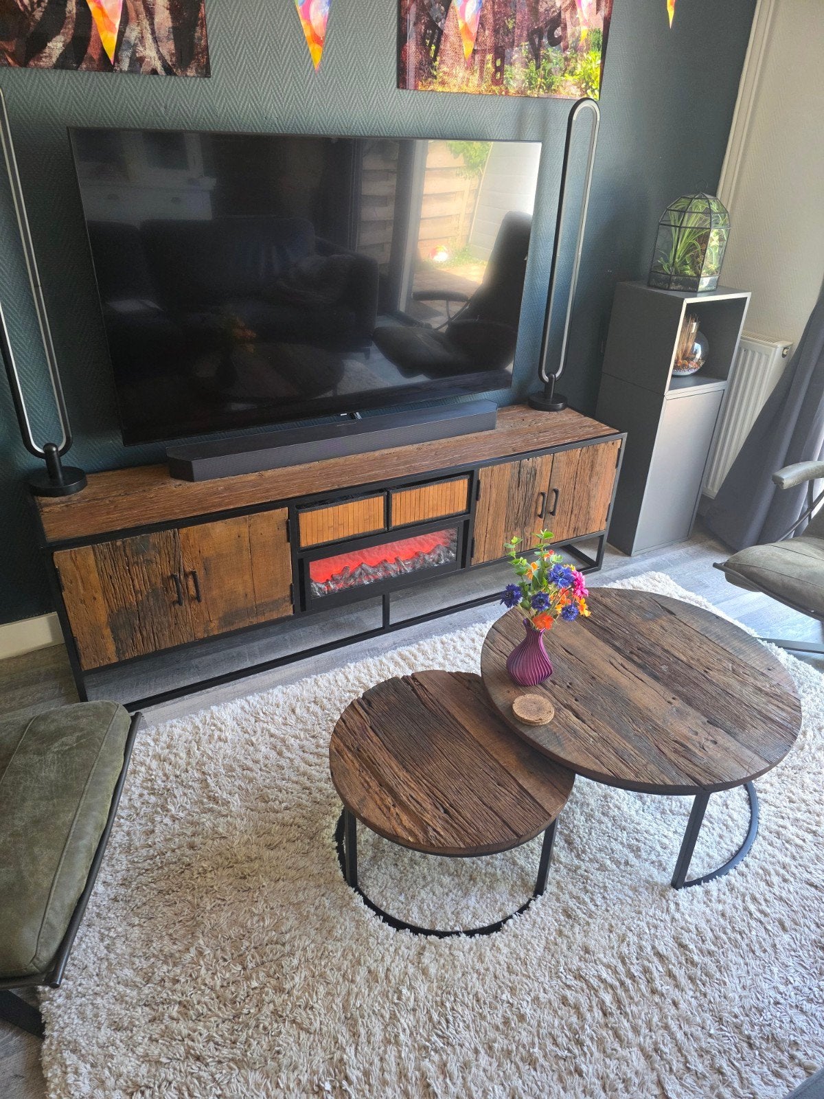 Tv meubel, Ophalen, Zo goed als nieuw, 200 cm of meer, Minder dan 100 cm