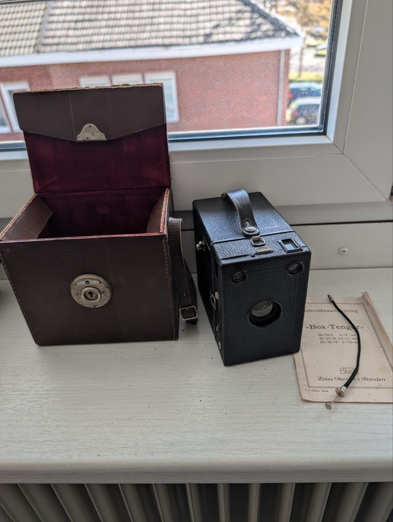 Zeiss Ikon Box-Tengor camera met originele handleiding, Ophalen of Verzenden, Gebruikt, Compact, Overige Merken