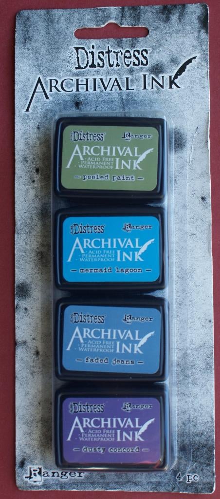 Ranger Distress Archival Ink Pads, set 5 kits voor € 22,50,, Hobby en Vrije tijd, Stempelen, Verzenden, Nieuw, Inkt, Foam of Stempelhouder