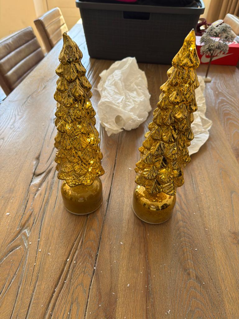 2 stuksLed spinning tree, Ophalen of Verzenden, Zo goed als nieuw
