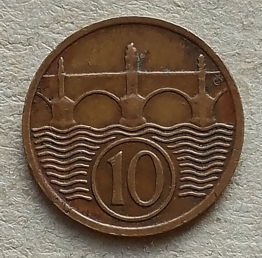 Tsjechoslowakije, 10 haleru 1929, Ophalen of Verzenden, Overige landen, Losse munt