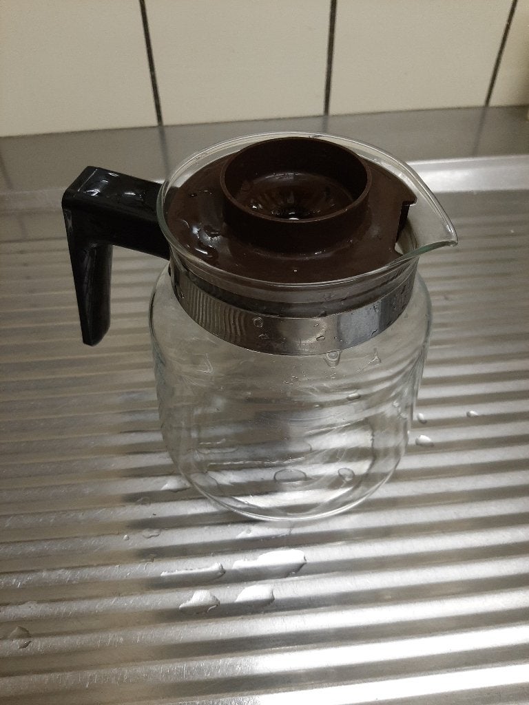 Douwe Egberts glazen koffiekan, Ophalen of Verzenden, Zo goed als nieuw