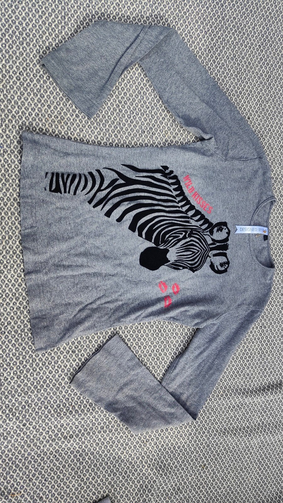 Grijs Flo shirt met zebrapaard lange mouwen maat 152, Gebruikt, Meisje, Ophalen of Verzenden, Shirt of Longsleeve