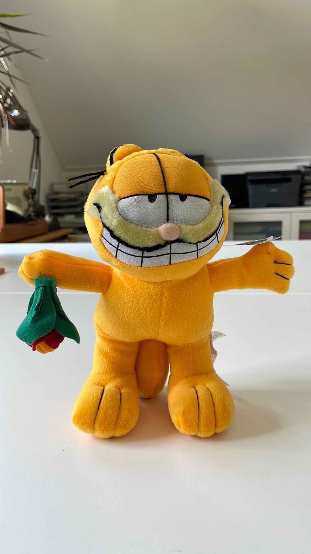 Garfield met bloem, Kinderen en Baby's, Speelgoed | Knuffels en Pluche, Ophalen of Verzenden, Zo goed als nieuw, Overige typen