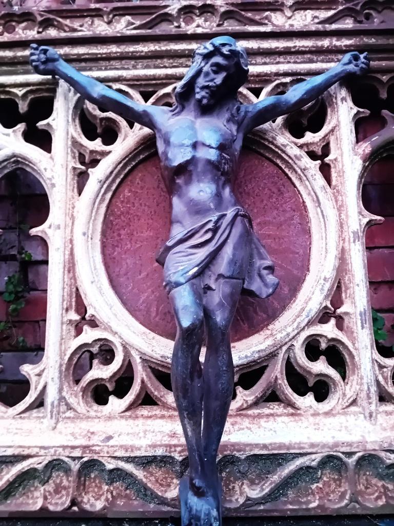 Zeldzame "verkeerde lieve heer" bronzen corpus 19E, Antiek en Kunst, Antiek | Religie, Ophalen