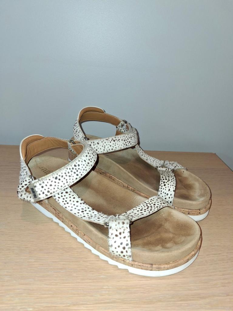 Maruti sandalen met dierenprint, maat 42, Kleding | Dames, Schoenen, Wit, Maruti, Gedragen, Sandalen of Muiltjes